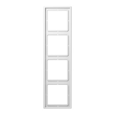 Rahmen 4fach, senkrechte und waagerechte Montage, Duroplast, LS 990, alpinweiß