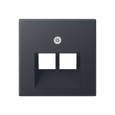 Abdeckung für IAE/UAE-Anschlussdosen 2 x 8-polig, Thermoplast lackiert, Serie A, anthrazit matt