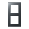 Rahmen 2fach, A CREATION, Thermoplast lackiert, anthrazit matt, senkrechte und waagerechte Montage