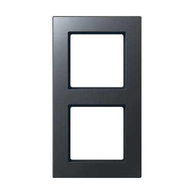 Rahmen 2fach, senkrechte und waagerechte Montage, Thermoplast lackiert, A CREATION, anthrazit matt