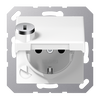 SCHUKO®-Steckdose, 16 A 250 V ~, SAFETY+, Klappdeckel, mit Sicherheitsschloss, Thermoplast, Serie AS, alpinweiß
