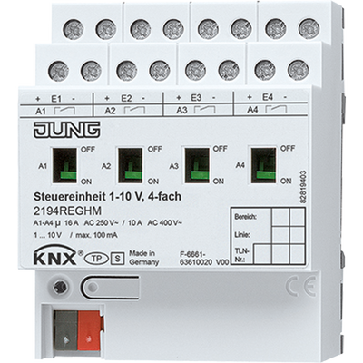 KNX Steuereinheit 1 – 10 V 4fach REG