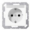 SCHUKO®-Steckdose, 16 A 250 V ~, mit Schriftfeld, Thermoplast, Serie A, alpinweiß