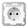 SCHUKO®-Steckdose, 16 A 250 V ~, mit Schriftfeld, SAFETY+, Thermoplast, Serie AS/A, alpinweiß