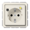 FI-SCHUKO®-Steckdose (RCD) 30 mA, Serie CD, weiß (ivory)