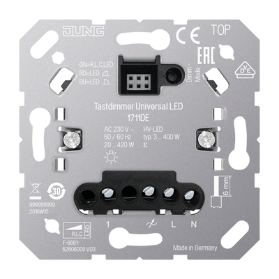 Tastdimmer Universal LED, mit Nebenstelleneingang