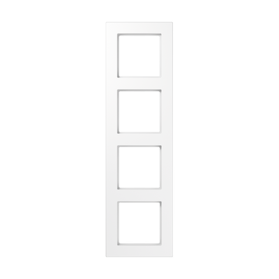 Rahmen 4fach, senkrechte und waagerechte Montage, Thermoplast, A 550, alpinweiß