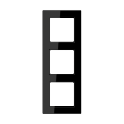 Rahmen 3fach, senkrechte und waagerechte Montage, Thermoplast, A 550, schwarz