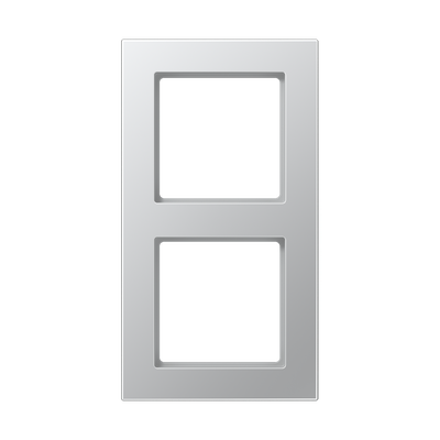 Rahmen 2fach, senkrechte und waagerechte Montage, Thermoplast lackiert, A 550, aluminium