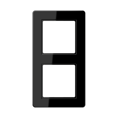 Rahmen 2fach, A FLOW, Thermoplast, schwarz, senkrechte und waagerechte Montage