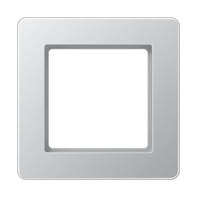 Rahmen 1fach, A FLOW, Thermoplast lackiert, aluminium, senkrechte und waagerechte Montage