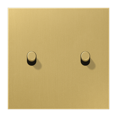 Abdeckung mit Kipphebel "Zylinder", 2 Kipphebel, Serie LS 1912, Messing classic