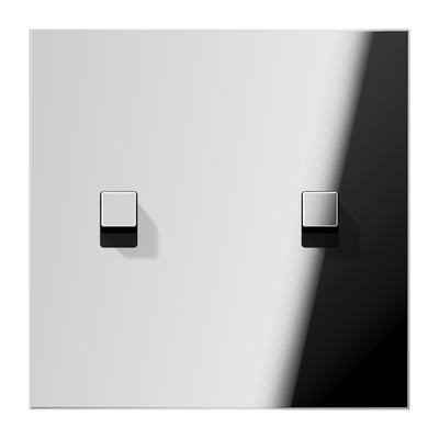 Abdeckung mit Kipphebel "Kubus", 2 Kipphebel, Serie LS 1912, glanzchrom