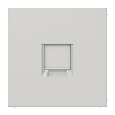 Abdeckung (gerastet) für Modular-Jack-Steckbuchsen, 1fach, UMA-CAT6A, RADIALL, Panduit, Assmann, Serie LS, lichtgrau