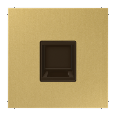 Abdeckung (gerastet) für Modular-Jack-Steckbuchsen, 1fach, UMA-CAT6A, RADIALL, Panduit, Assmann, Serie LS, Messing classic