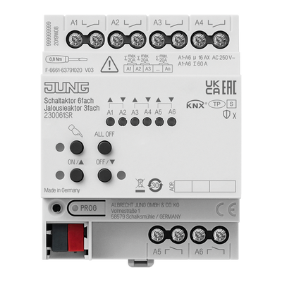 KNX Schaltaktor 6fach, KNX Jalousieaktor 3fach, Secure