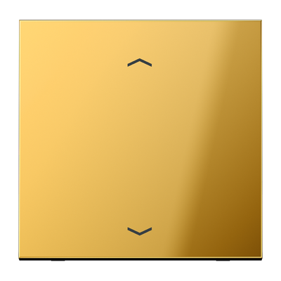 Wippe, F10, mit Pfeilsymbolen, Metall goldfarben PVD-beschichtet, Serie LS, goldfarben