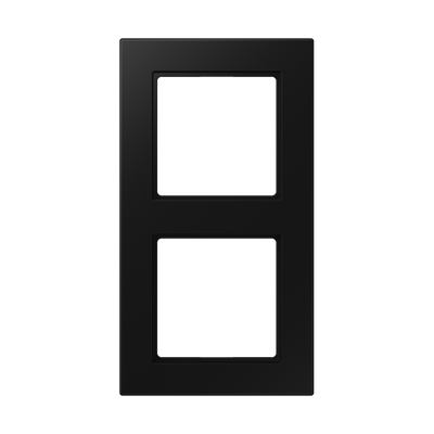 Rahmen 2fach, senkrechte und waagerechte Montage, Thermoplast lackiert, A 550, graphitschwarz matt