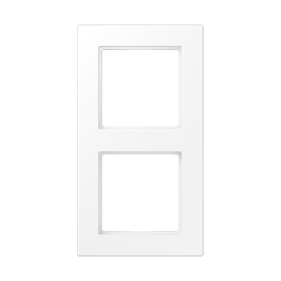 Rahmen 2fach, senkrechte und waagerechte Montage, Thermoplast lackiert, A 550, schneeweiß matt