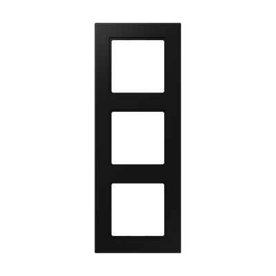 Rahmen 3fach, senkrechte und waagerechte Montage, Thermoplast lackiert, A 550, graphitschwarz matt