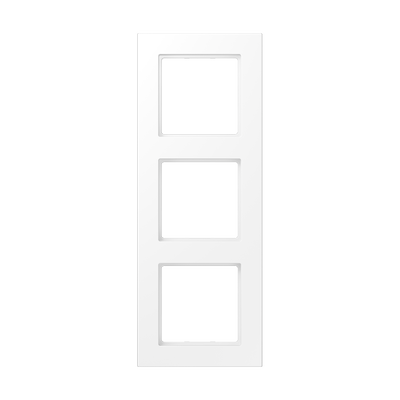 Rahmen 3fach, senkrechte und waagerechte Montage, Thermoplast lackiert, A 550, schneeweiß matt