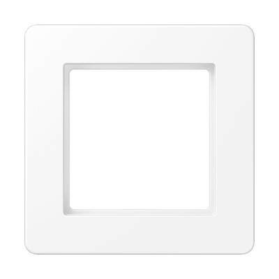 Rahmen 1fach, A FLOW, Thermoplast lackiert, schneeweiß matt, senkrechte und waagerechte Montage