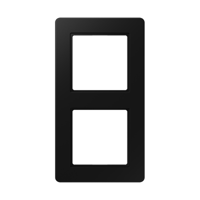 Rahmen 2fach, A FLOW, Thermoplast lackiert, graphitschwarz matt, senkrechte und waagerechte Montage