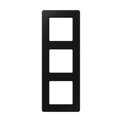 Rahmen 3fach, A FLOW, Thermoplast lackiert, graphitschwarz matt, senkrechte und waagerechte Montage