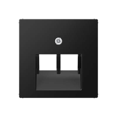 Abdeckung für IAE/UAE-Anschlussdosen 2 x 8-polig, Thermoplast lackiert, Serie A, graphitschwarz matt