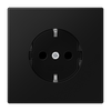 SCHUKO®-Steckdose, 16 A 250 V ~, Safety Plus, Duroplast lackiert, Serie LS, graphitschwarz matt