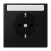SCHUKO®-Steckdose, 16 A 250 V ~, mit Schriftfeld, Duroplast lackiert, Serie LS, graphitschwarz matt