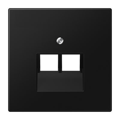 Abdeckung für IAE/UAE-Anschlussdosen, 2 x 8-polig, Thermoplast lackiert, Serie LS, graphitschwarz matt