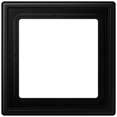 Rahmen 1fach, LS 990, IP 44, Duroplast lackiert, graphitschwarz matt, senkrechte und waagerechte Montage