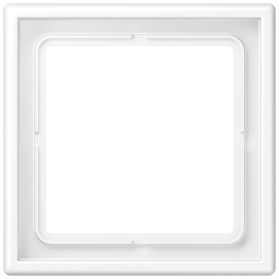 Rahmen 1fach, LS 990, IP 44, Duroplast lackiert, schneeweiß matt, senkrechte und waagerechte Montage