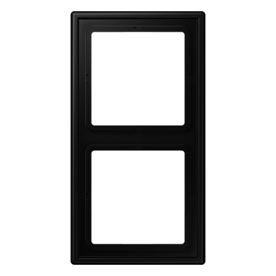 Rahmen 2fach, LS 990, IP 44, Duroplast lackiert, graphitschwarz matt, senkrechte und waagerechte Montage