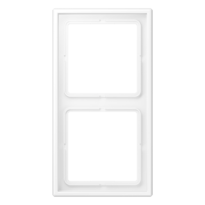 Rahmen 2fach, LS 990, IP 44, Duroplast lackiert, schneeweiß matt, senkrechte und waagerechte Montage