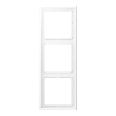 Rahmen 3fach, LS 990, IP 44, Duroplast lackiert, schneeweiß matt, senkrechte und waagerechte Montage