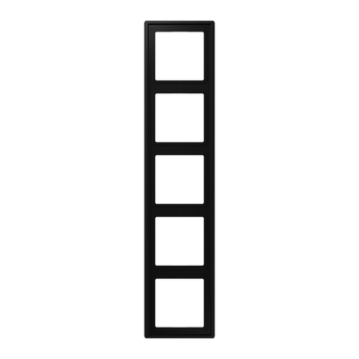 Rahmen 5fach, LS 990, IP 44, Duroplast lackiert, graphitschwarz matt, senkrechte und waagerechte Montage