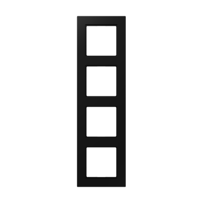 Rahmen 4fach, senkrechte und waagerechte Montage, Thermoplast lackiert, A 550, graphitschwarz matt