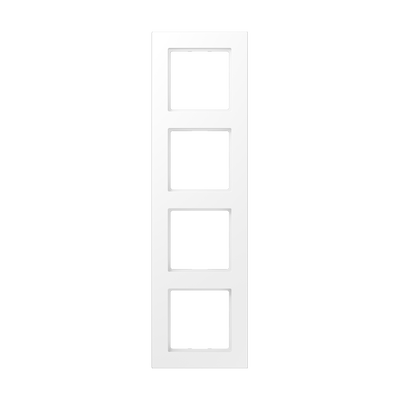 Rahmen 4fach, senkrechte und waagerechte Montage, Thermoplast lackiert, A 550, schneeweiß matt