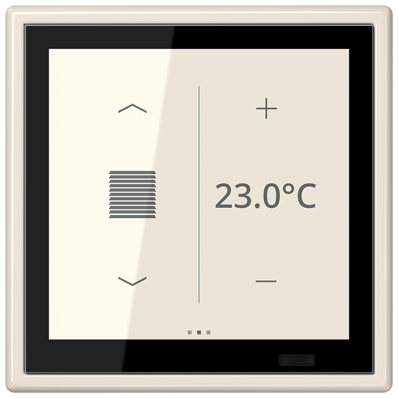 KNX Raumcontroller LS TOUCH mit Rahmen LS 990, Secure, Thermoplast, weiß (ivory)