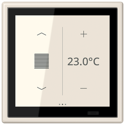 KNX Raumcontroller LS TOUCH mit Rahmen LS 990, Secure, Thermoplast, weiß (ivory)