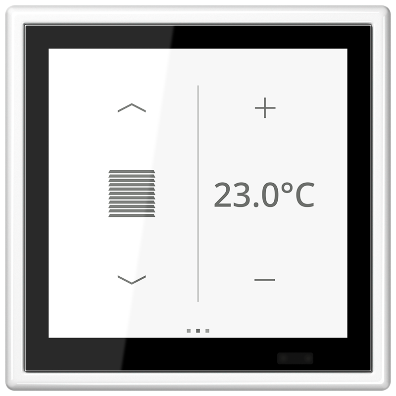 KNX Raumcontroller LS TOUCH mit Rahmen LS 990, Secure, Thermoplast, alpinweiß