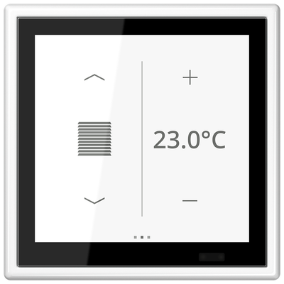 KNX Raumcontroller LS TOUCH mit Rahmen LS 990, Secure, Thermoplast, alpinweiß