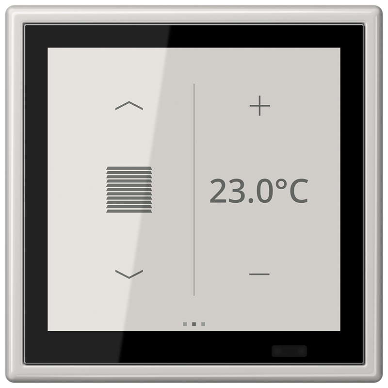 KNX Raumcontroller LS TOUCH mit Rahmen LS 990, Secure, Thermoplast, lichtgrau