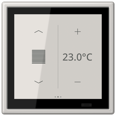 KNX Raumcontroller LS TOUCH mit Rahmen LS 990, Secure, Thermoplast, lichtgrau