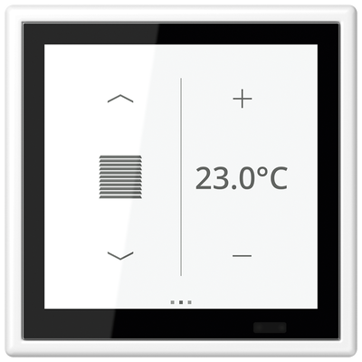KNX Raumcontroller LS TOUCH mit Rahmen LS 990, Secure, Thermoplast lackiert, schneeweiß matt