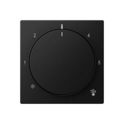 Abdeckung für Thermostat, Thermoplast lackiert, Serie A, graphitschwarz matt