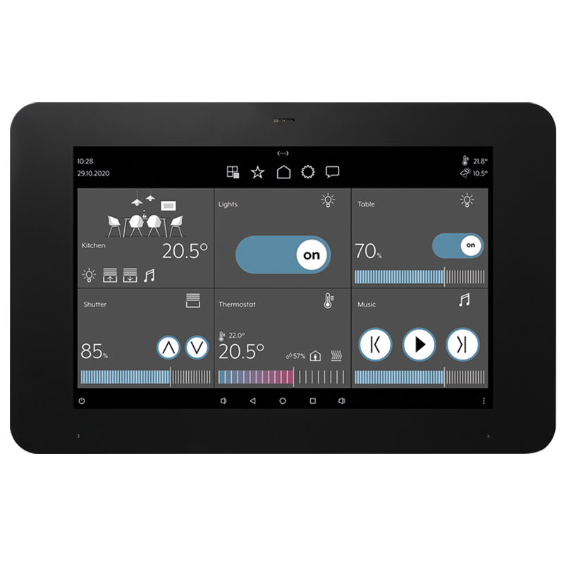 KNX Smart Panel 8, 203 mm / 8″, schwarz