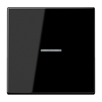 JUNG HOME Taster 1fach, mit Lichtleiter, Duroplast, Serie LS, schwarz